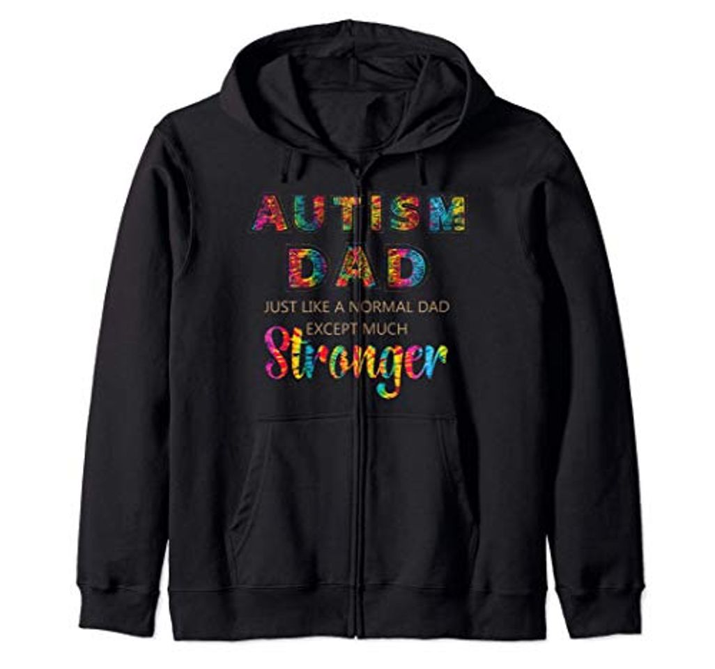 Moda Autism Awareness Gift Vintage Tye Dye Autism Dad Stronger Sudadera con Capucha