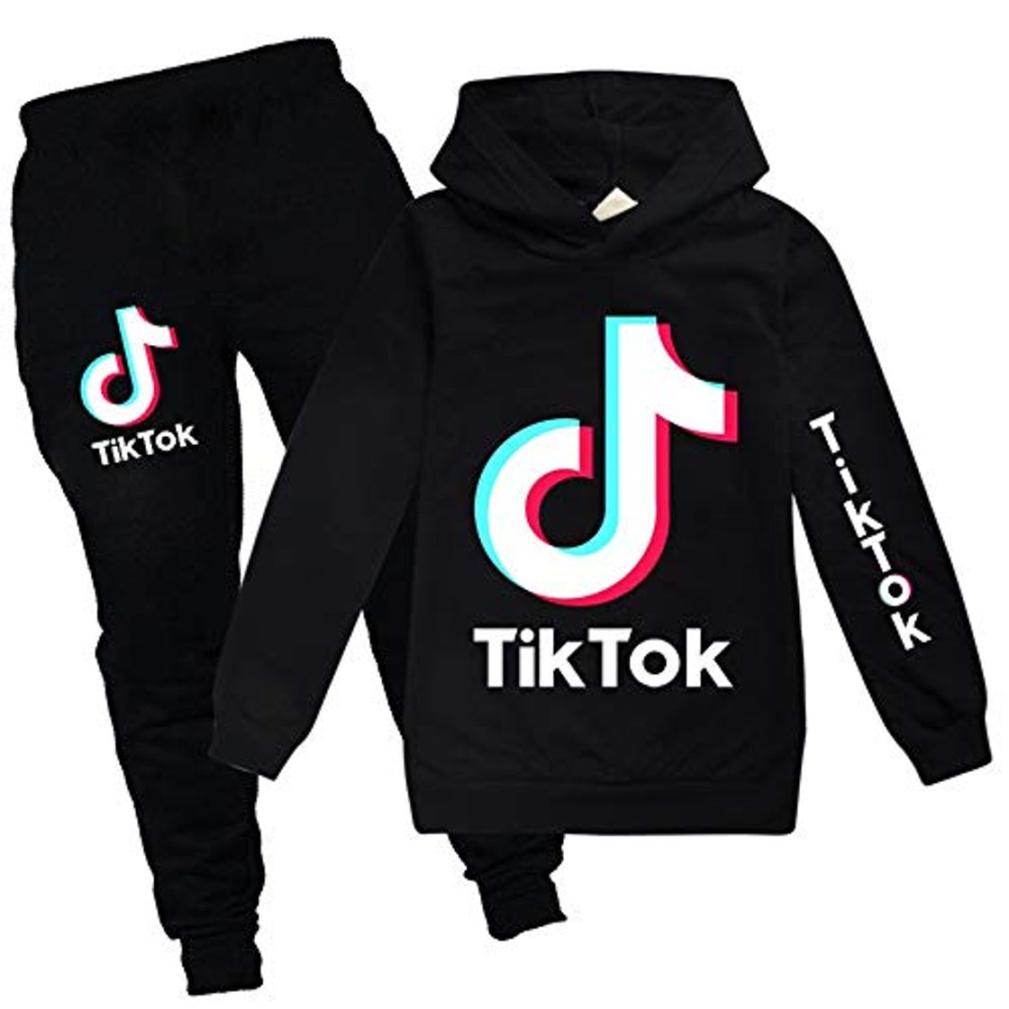 Fashion Conjunto De Suéter con Capucha para Niñas TIK Tok Casual para Niños