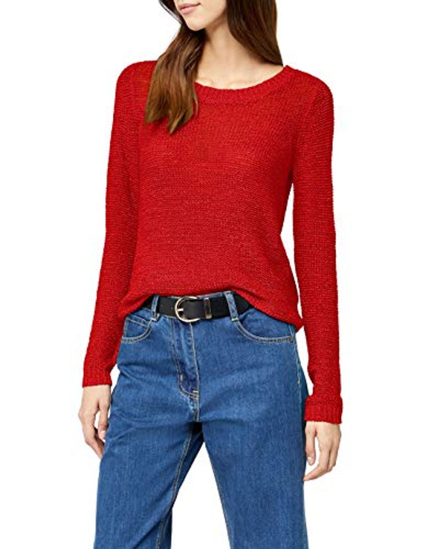 Social Only onlGEENA XO L/S PULLOVER KNT NOOS, Suéter para Mujer, Rojo