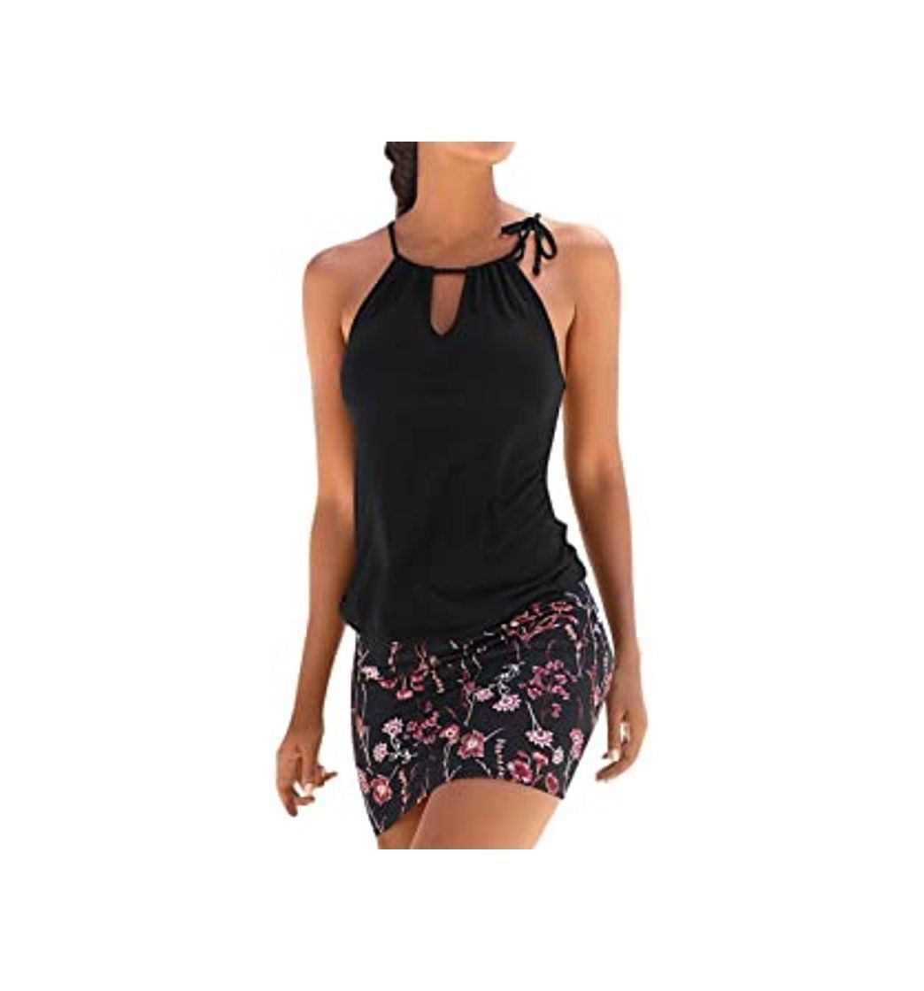 Social Logobeing Ropa de Mujer Vestidos Falda Chaleco Vestido Mini Playa Sin Mangas