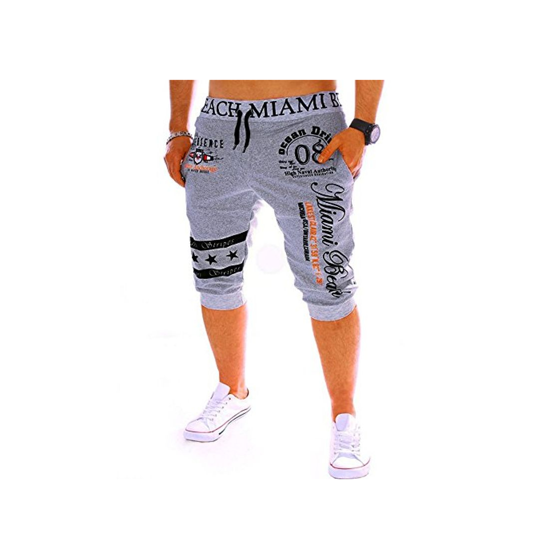 Fashion Pantalones Cortos Casual Deportivos de Hombre Subfamily,Moda Masculina Personalidad Casual impresión Digital