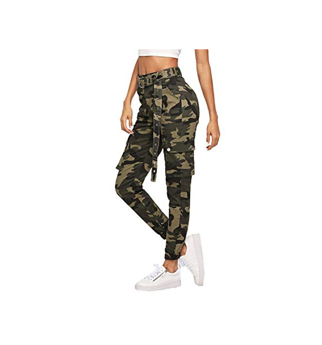 Social SOLY HUX Pantalones Casuales de Mujer Pantalones Sueltos de Camuflaje Pantalones Harem Pantalones Baile Hip Hop Moda Ocio Deportes al Aire Libre Mujer Pantalones Largos