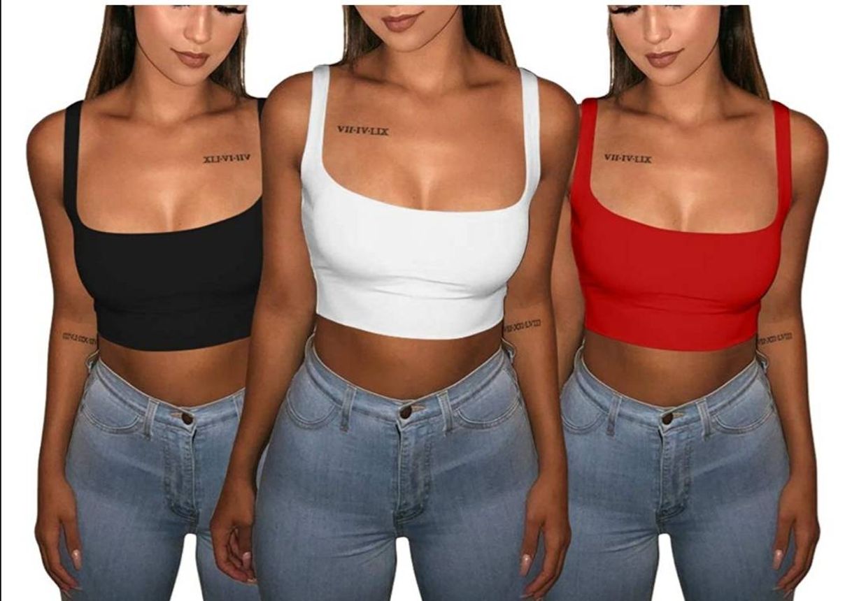 Fashion Crop top con tiras