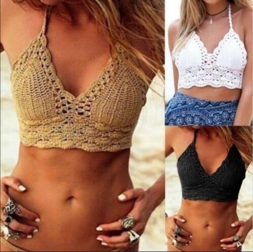 Fashion Hermoso crop top tejido a crochet 💞💎