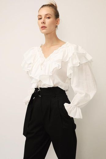 Delilah tiered ruffled blouse