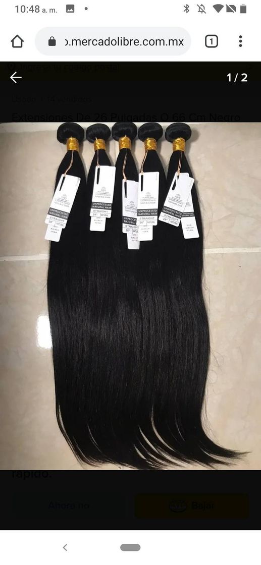 Moda Cabello 100% humano extensiones