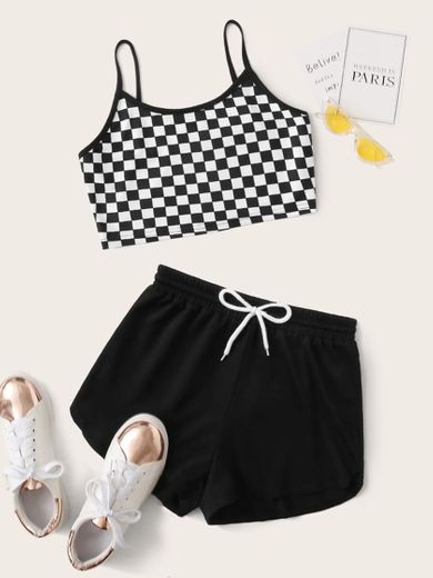 Conjunto short e cropped lindo😍❤️