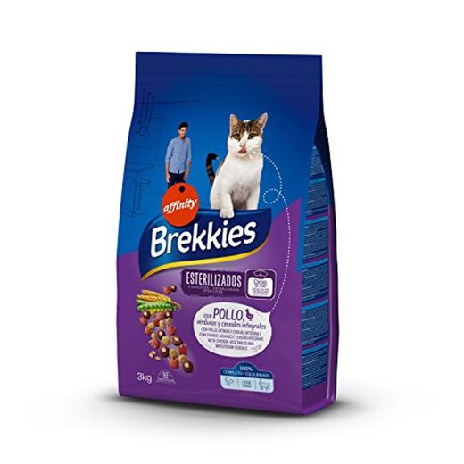 Brekkies Pienso para Gatos Gatos Esterilizados con Pollo y Verduras