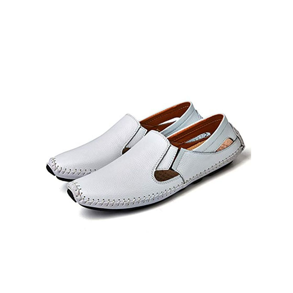 Fashion Hombres Sandalias Casual Cuero Zapatos Slip