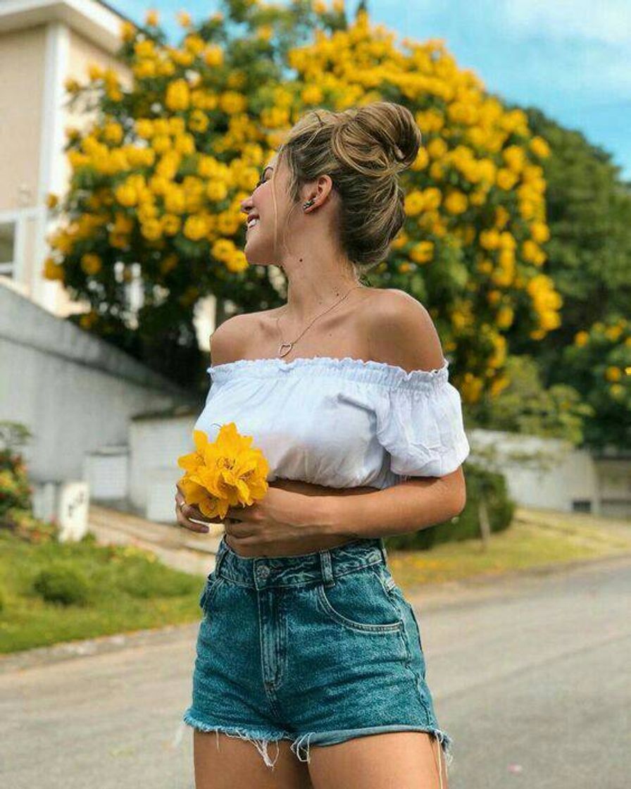 Fashion Foto com flores😍🌻