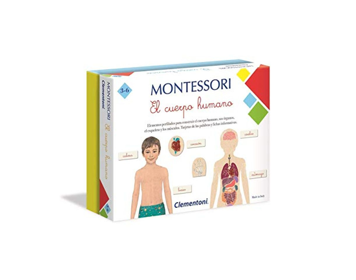 Productos Clementoni- Montessori: El Cuerpo Humano Juego Educativo, Multicolor