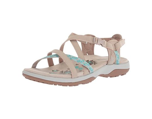 Skechers Reggae Slim-Vacay, Sandalias de Talón Abierto para Mujer, Beige