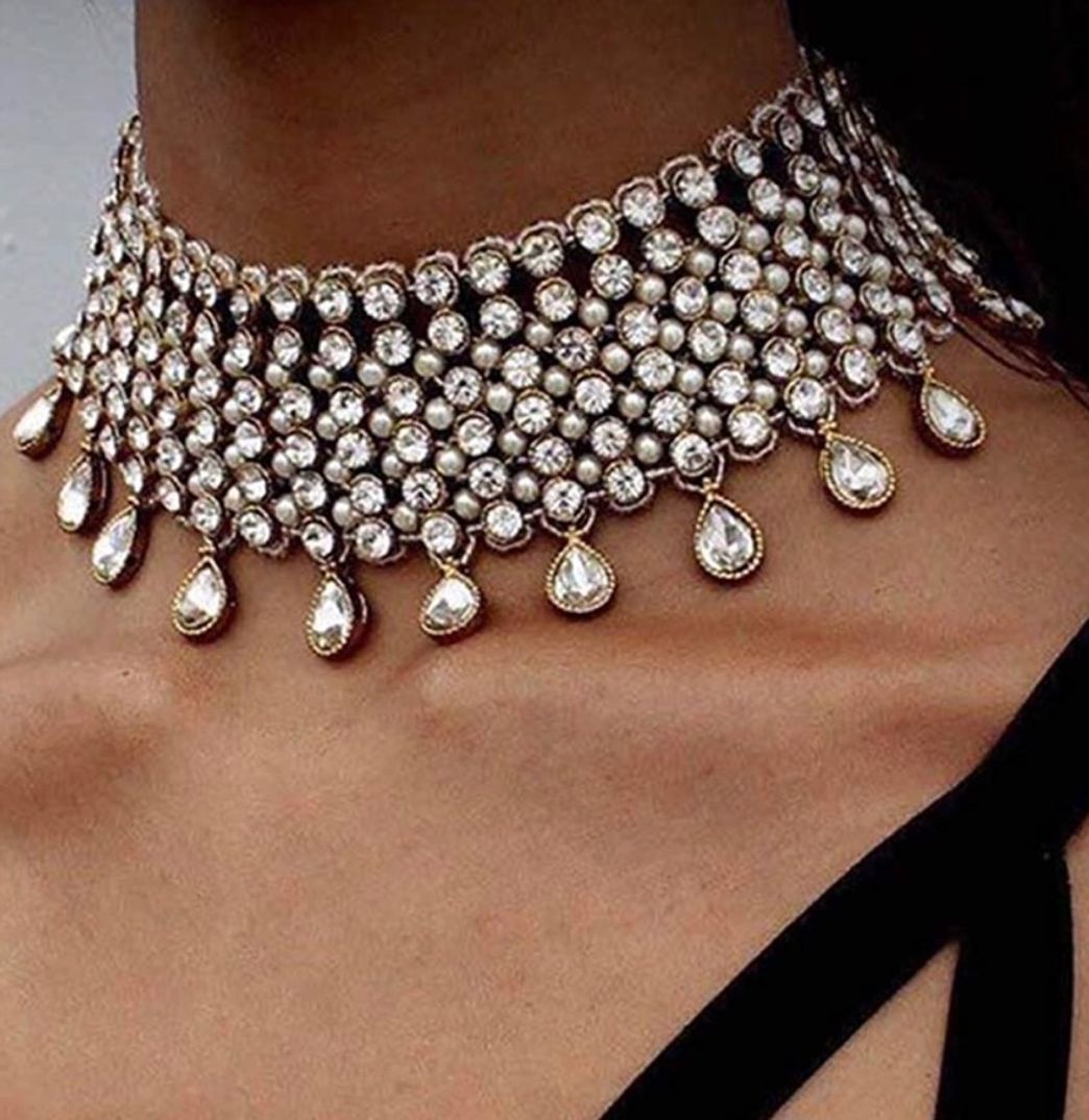 Moda 💠Victray-Collar de cristal con borla cadena para el cuello