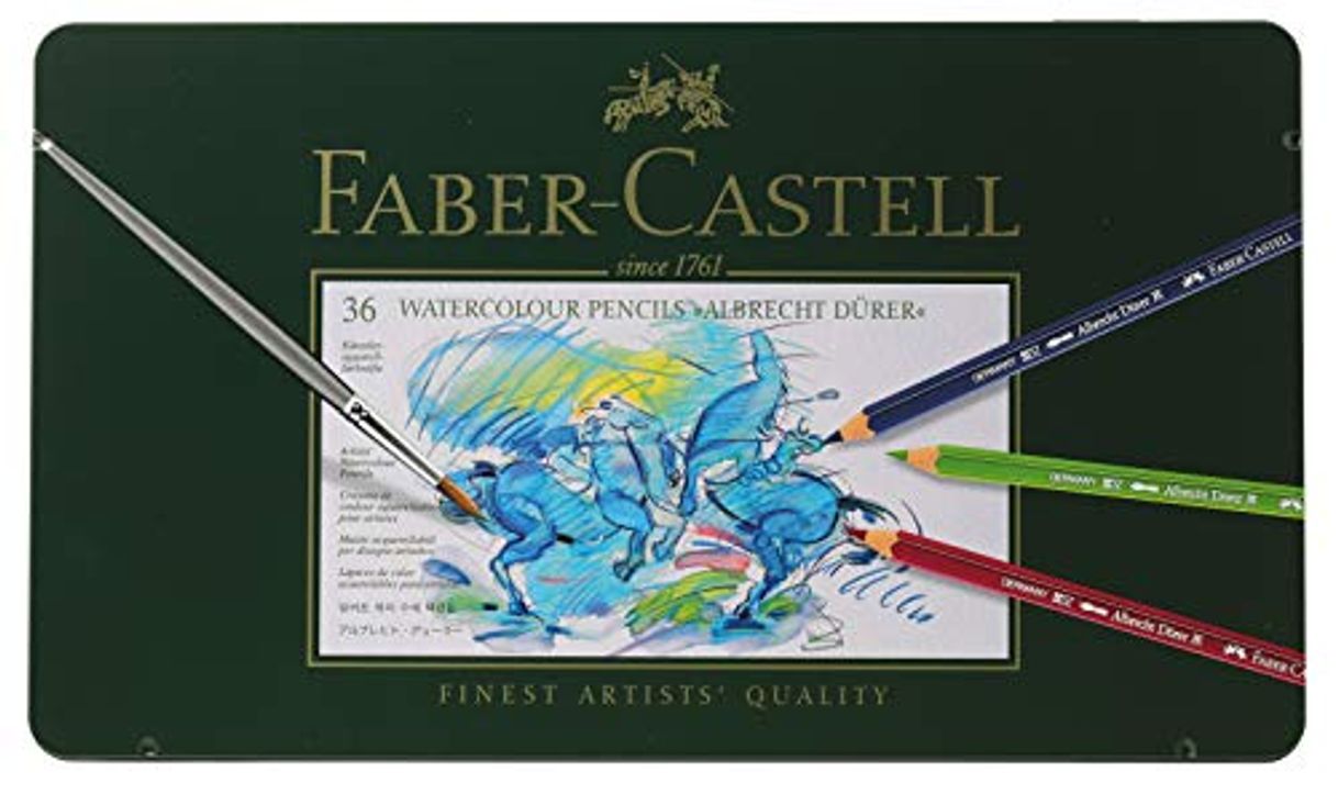 Products Faber-Castell 117536 - Estuche de metal con 36 ecolápices acuarelables