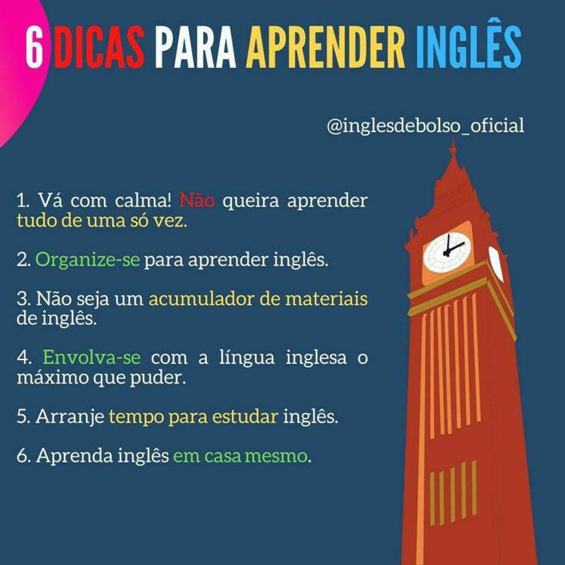 Moda 6 Dicas para aprender inglês 