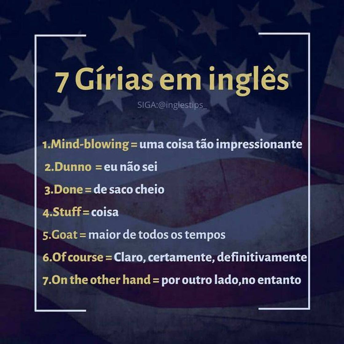 Moda 7 gírias em inglês