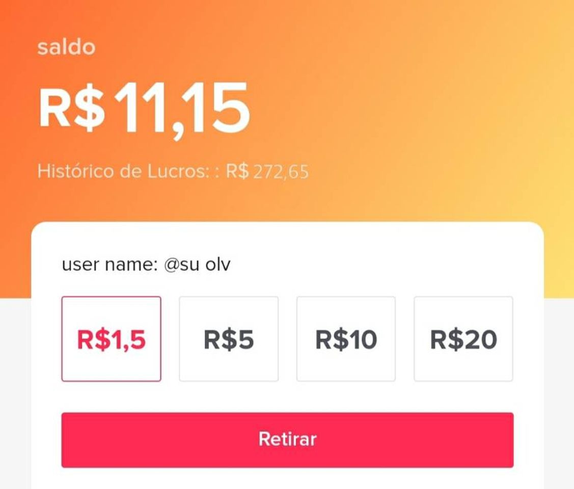 Moda Já ganhei mais de R$ 200 com TikTok