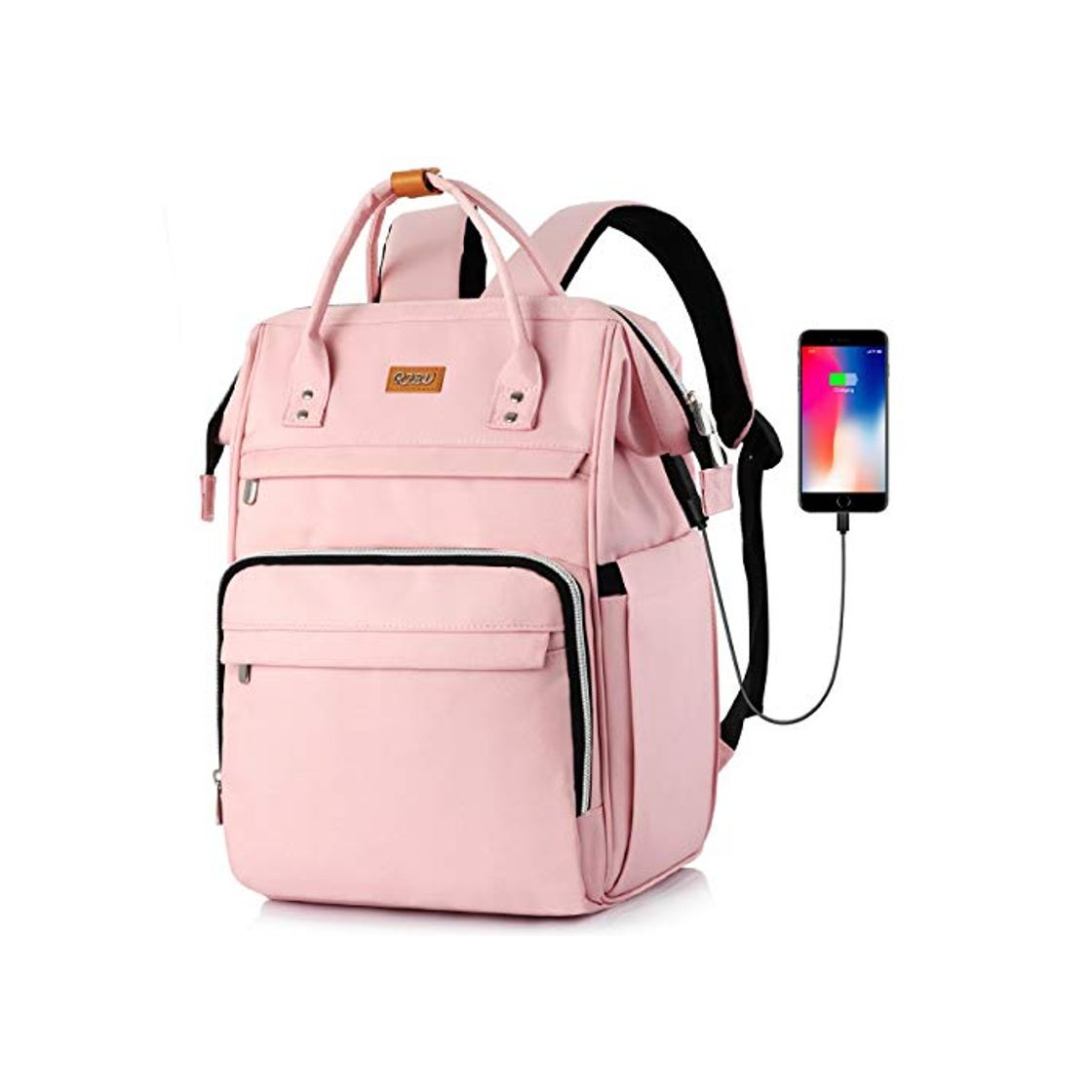 Moda Mochila Escola para Mujeres,Antirrobo Mochila Portatil Impermeable para Jóvenes con Bolsillo RFID,