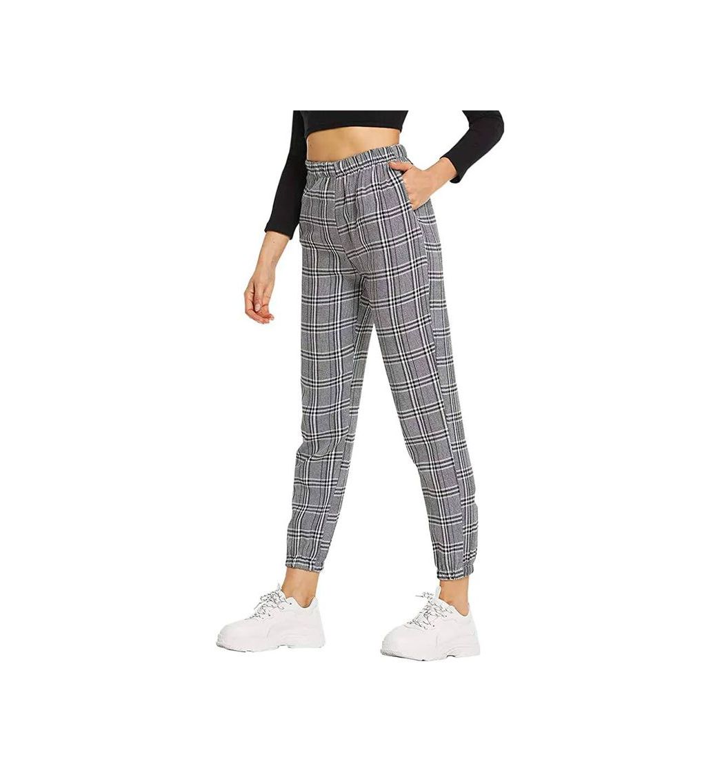 Fashion SweatyRocks - Pantalones largos para mujer