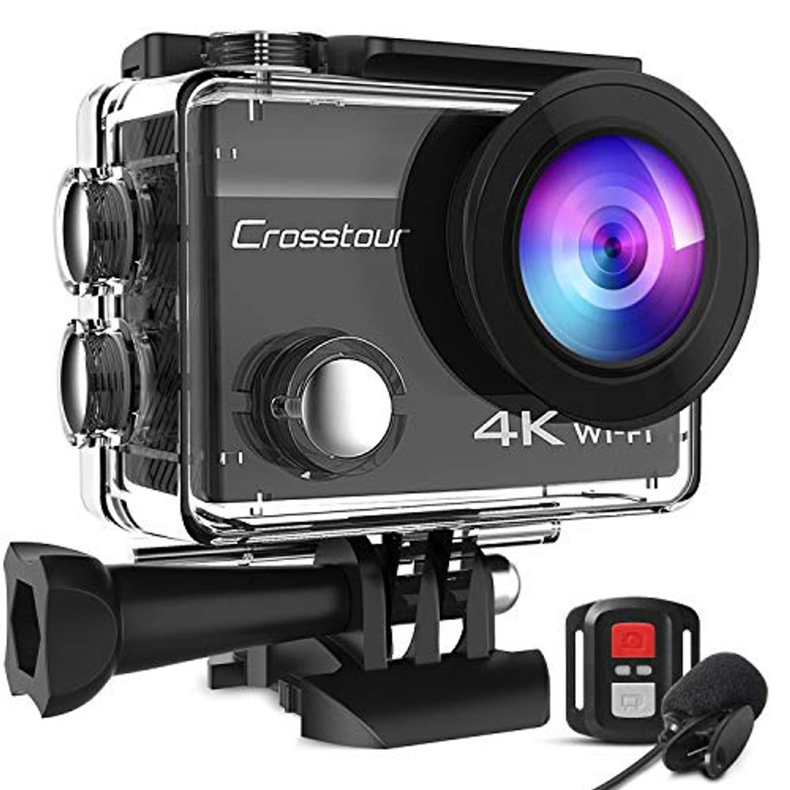 Electrónica Crosstour Cámara Deportiva 4K 16MP WiFi Cámara Acción Acuática Agua de 40M