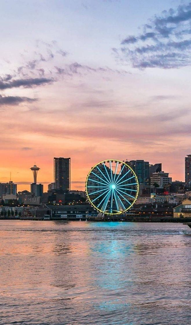the seattle great wheel, WA - wallpaper