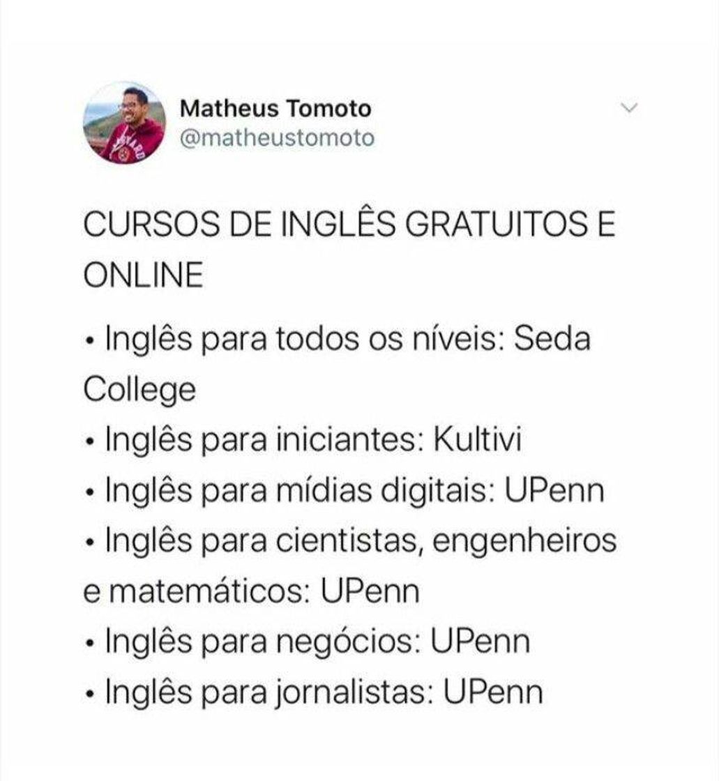 Moda cursos de inglês online e gratuitos