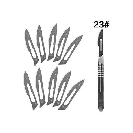 YYLE 1 Set 10 pc 23# de acero al carbono cuchillas quirúrgicas
