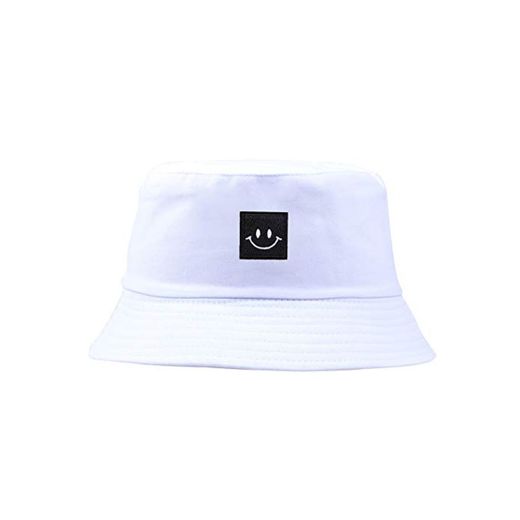 Patrón del Sombrero Bordado Cubo Cuadrado Cap Smiley Unisex Algodón Pescador Sombrero