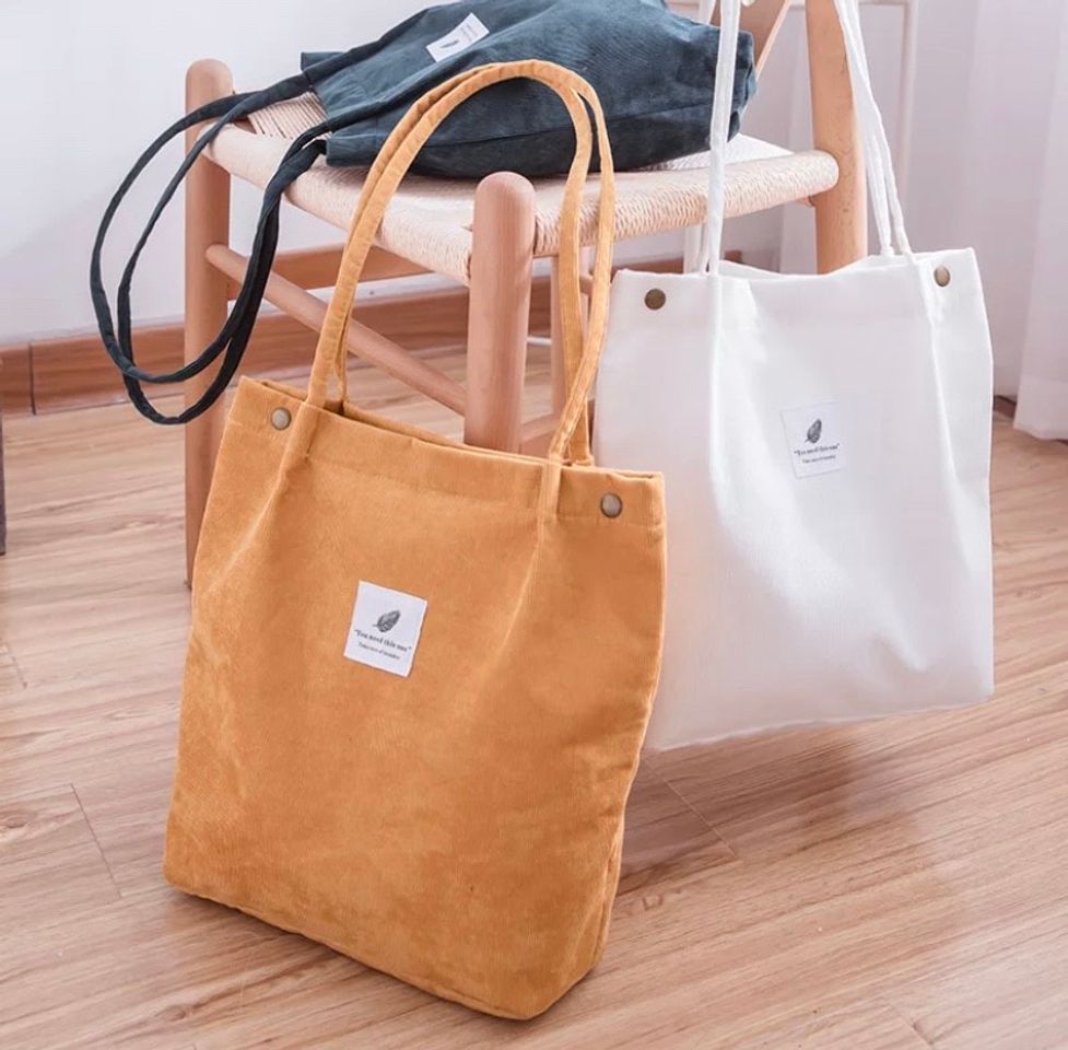 Moda Tote bag de pana 