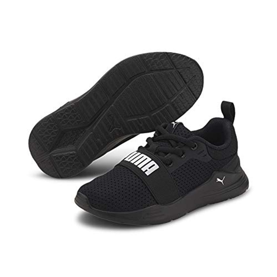 Moda Puma Wired Run PS, Zapatillas Unisex niños, Black White, 29