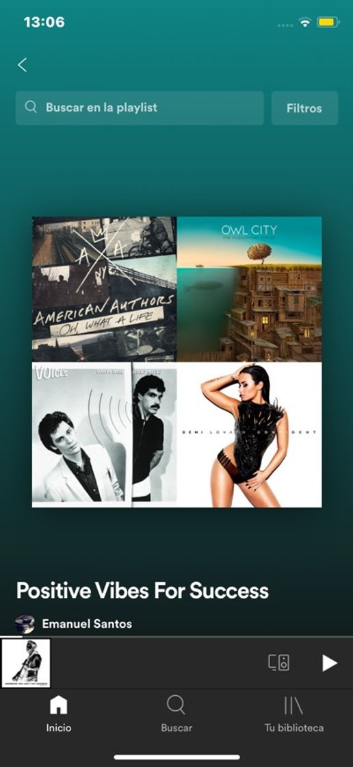 Canción Spotify playlist 