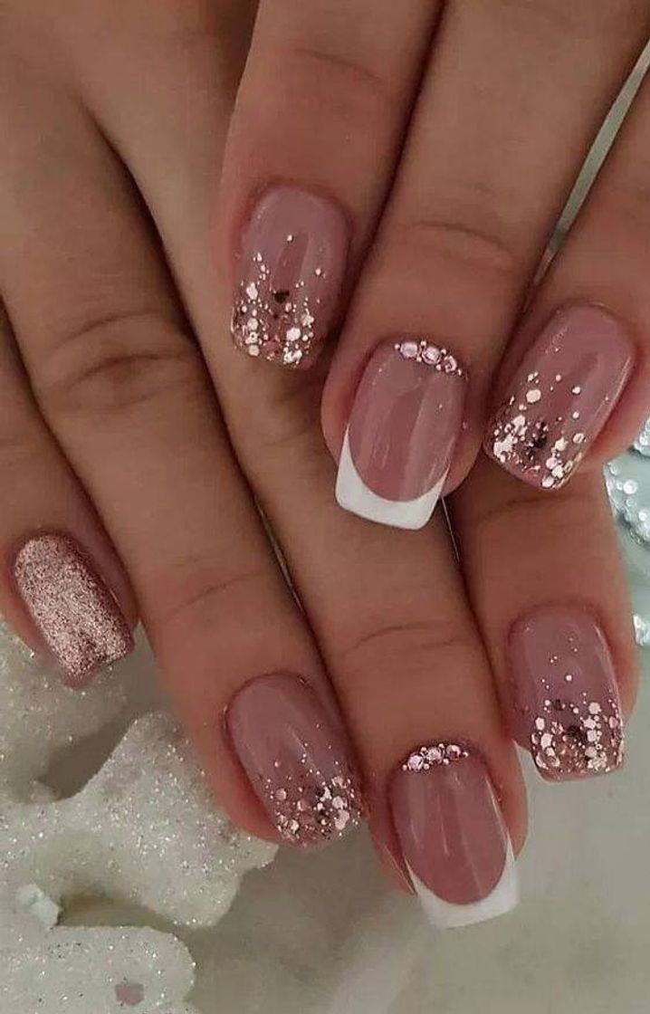 Fashion Unhas rose gold