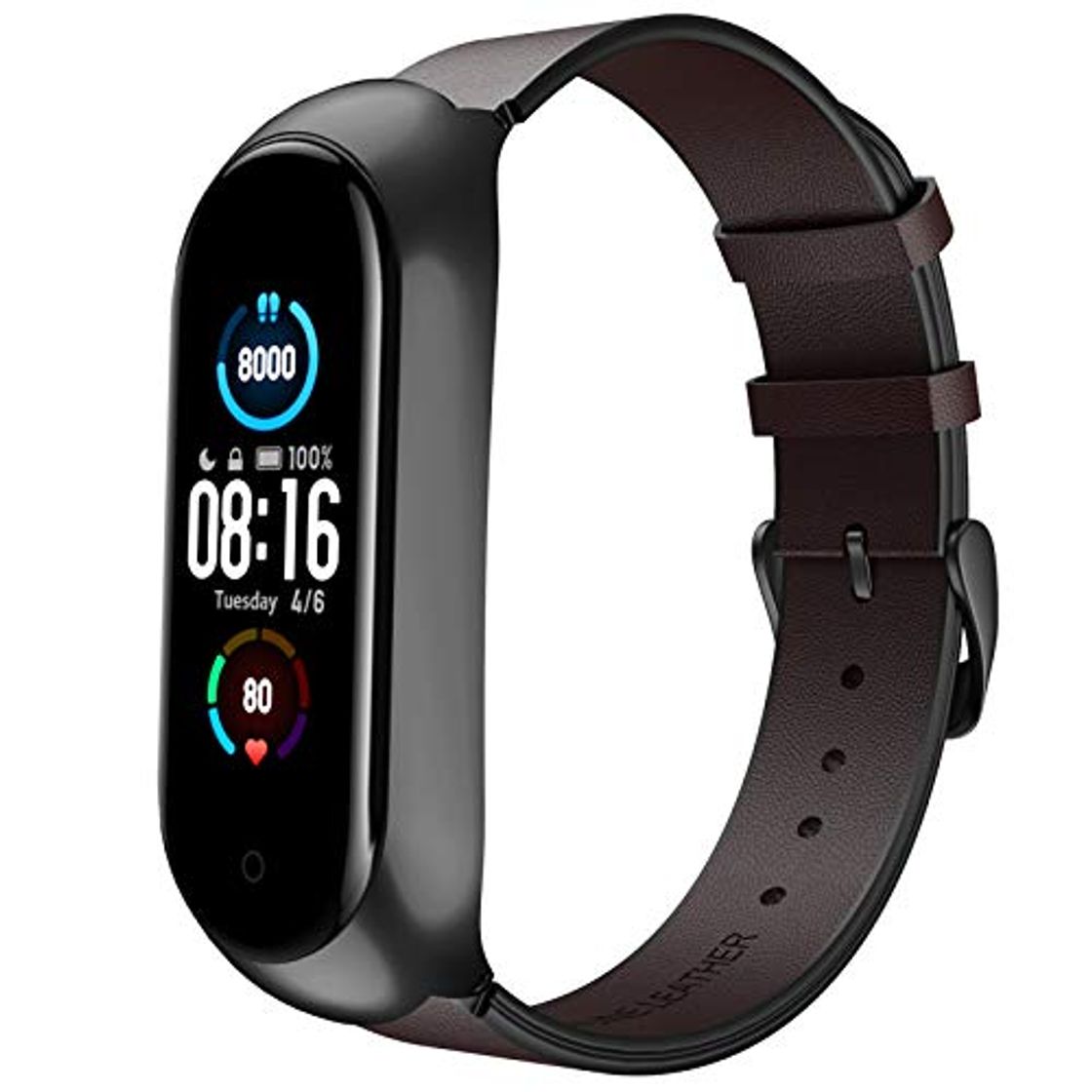 Producto NotoCity Correa de Cuero Compatible con Mi Band 5, xiaomi 5 Correa