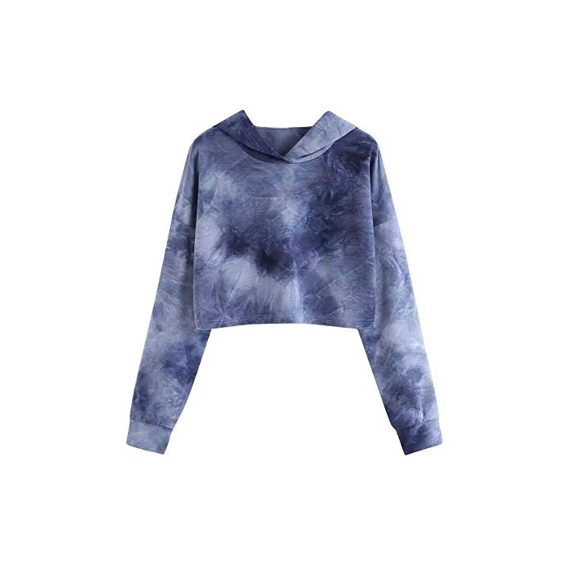 Fashion Adelina Sudadera con Capucha De Color Degradado para Mujer Sudadera Corta De Moda Completi Manga Larga Tops De Manga Larga Sudadera con Capucha Tie Dye Crop Tops Mgmgy Sudaderas De Mujer Crop Tops