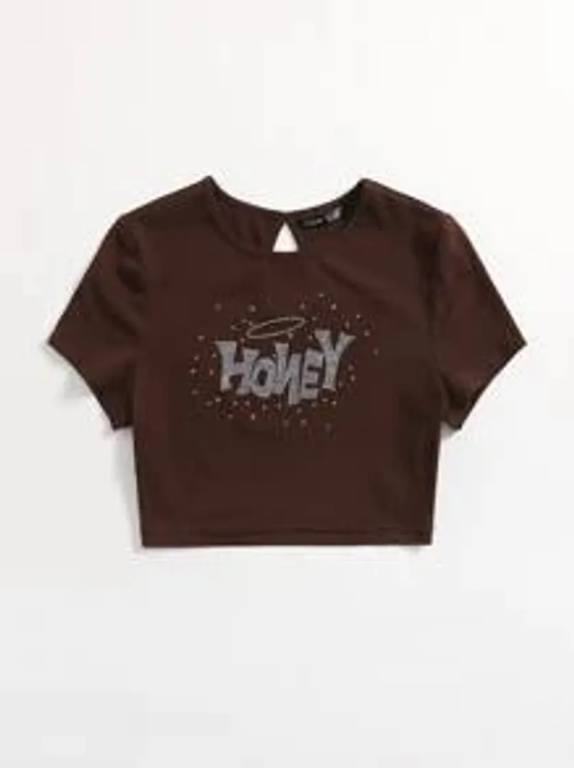 Moda Crop top honey shein🥀