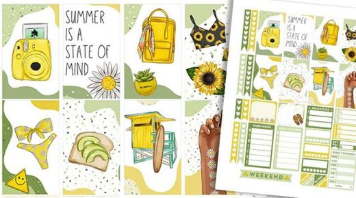 Free Girly Summer Stickers
