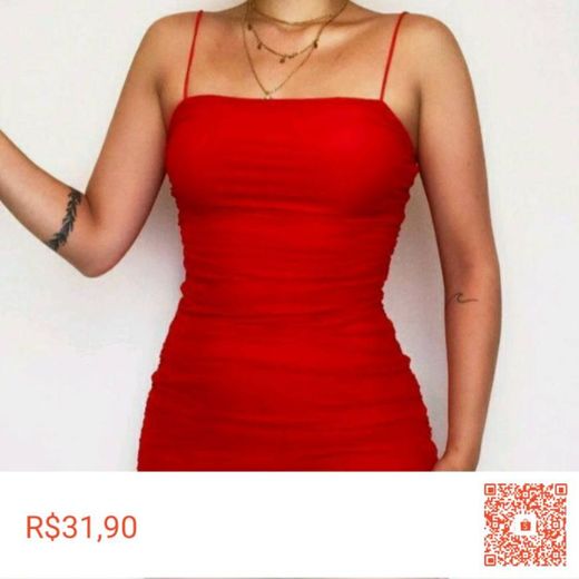 Confira Vestido Tubinho Curto Colado, Com Alcinha. Por 31,90