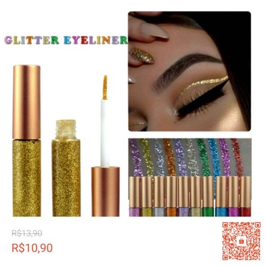 Delineador Glitter a Prova d’Água, por apenas R$ 10,90 