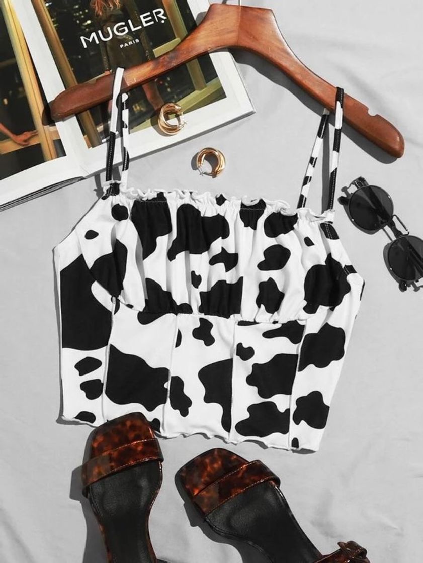 Fashion cow print blouse