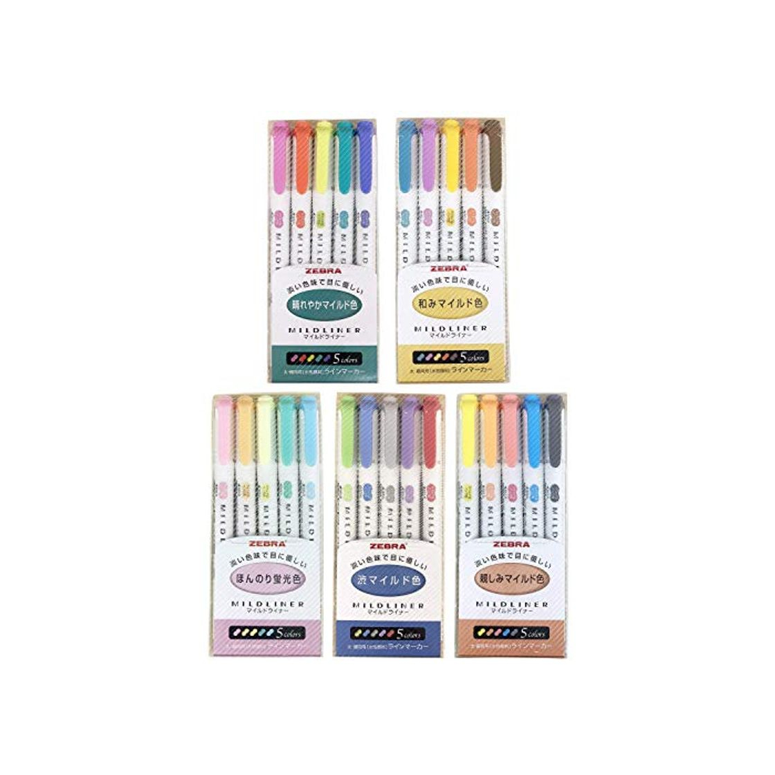 Social Zebra Mildliner - Juego de rotuladores fluorescentes