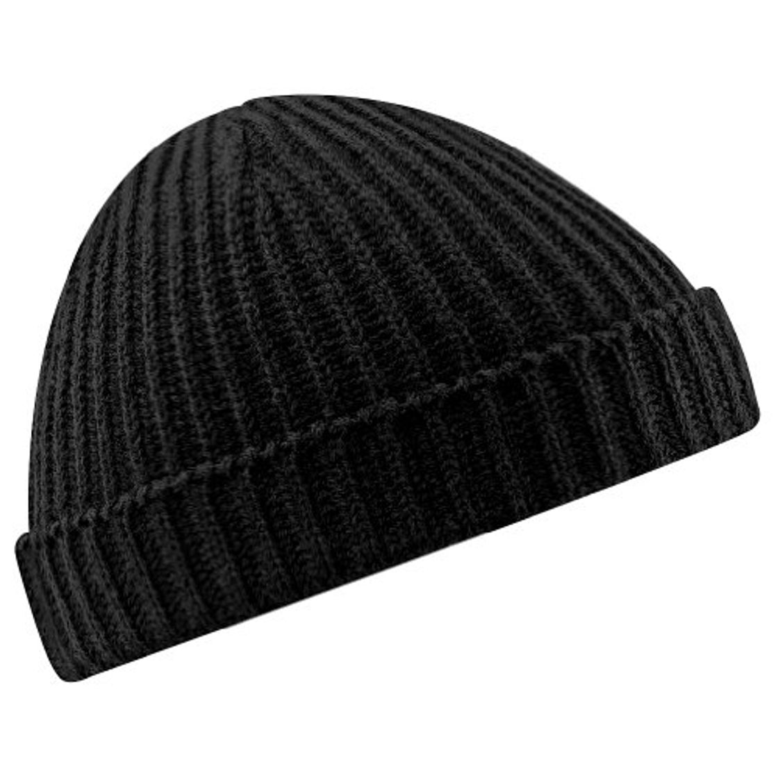 Fashion Beechfield Unisex Retro Trawler Winter Beanie Hat Gorra de béisbol, Negro