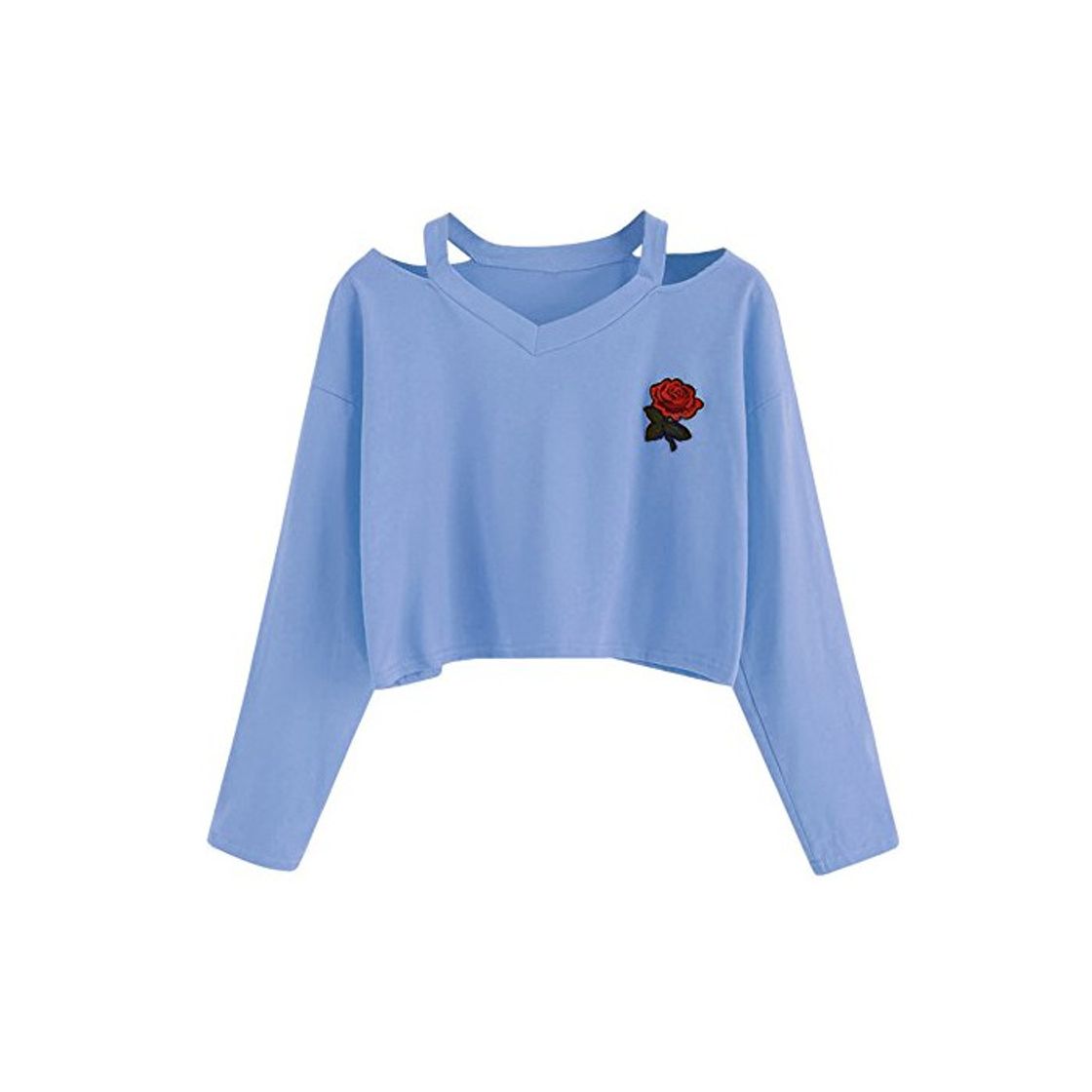 Social K-youth Sudaderas Adolescentes Chicas Tumblr Sudaderas Cortas Niña con Roses Sudaderas Cortas