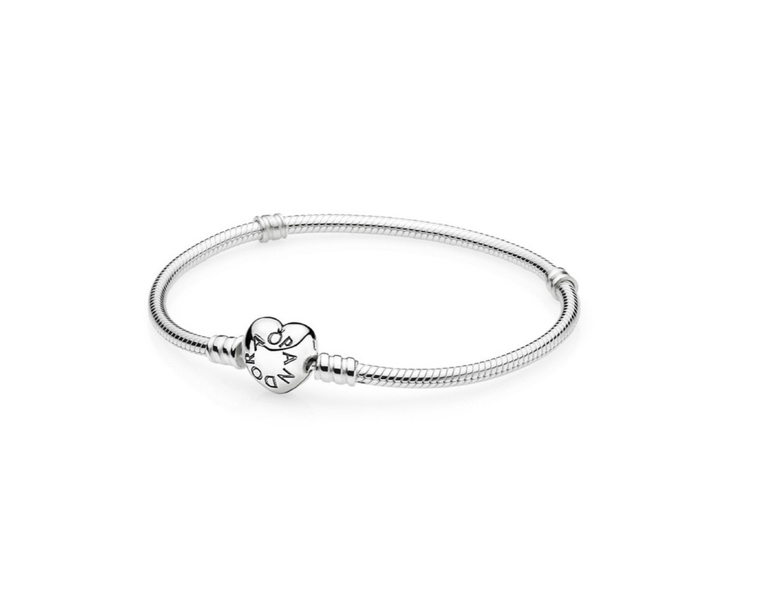 Product Pulsera plata de ley con cierre corazón para charms