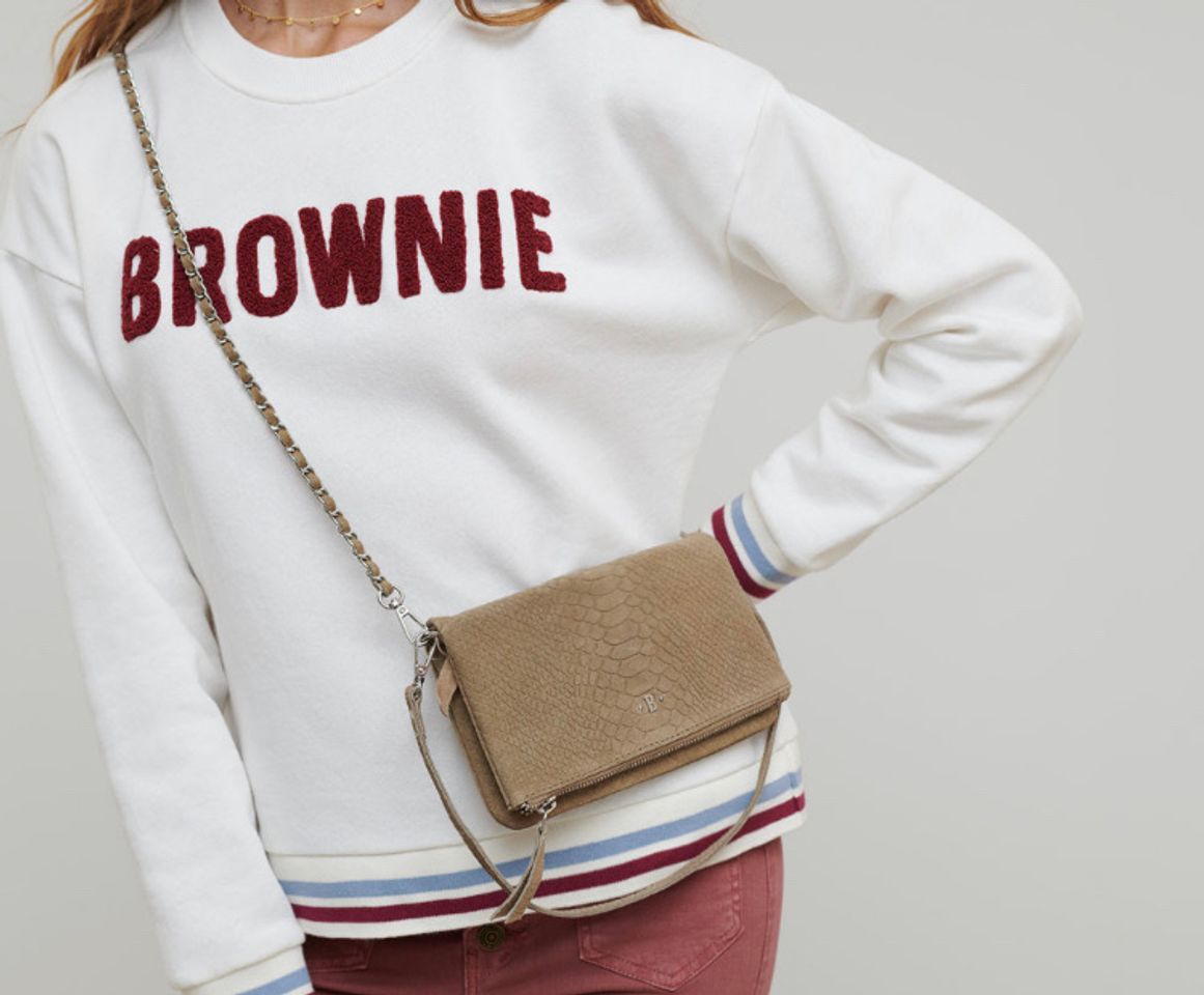 Moda Bolso beis brownie