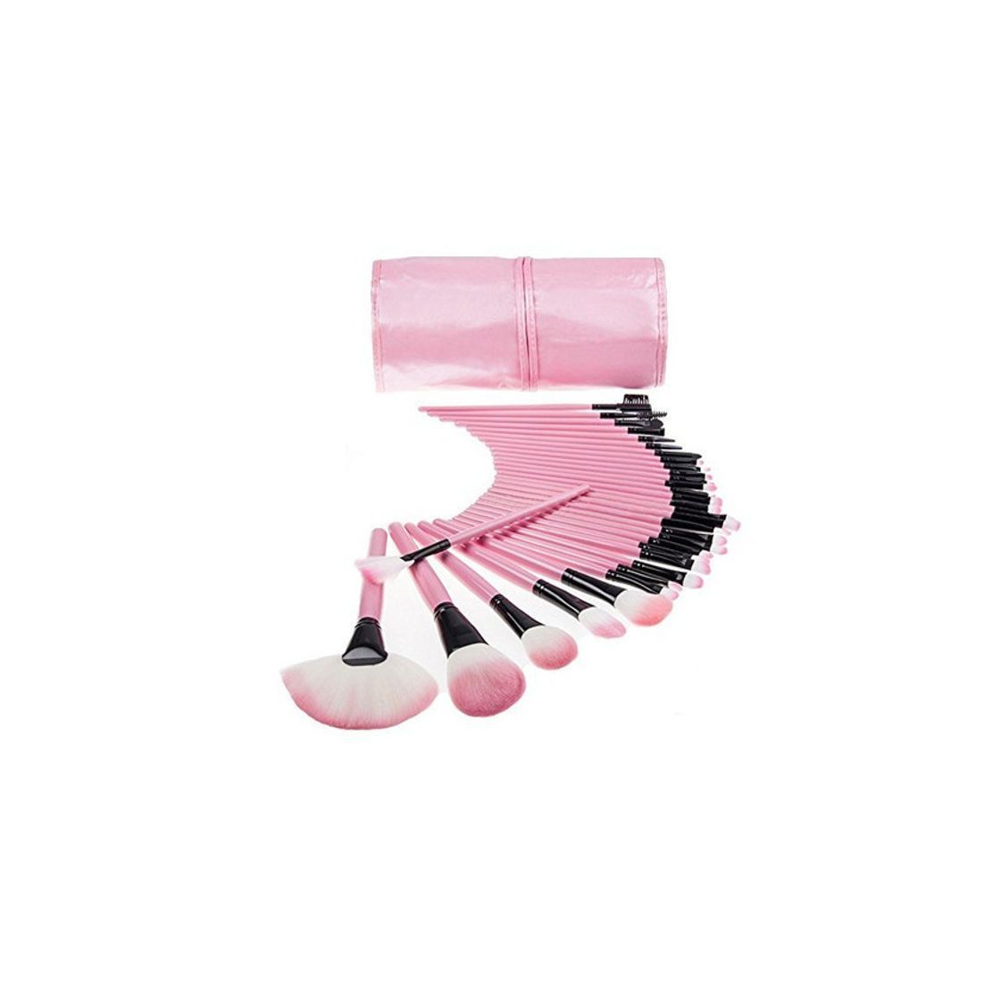 Social Juego profesional de brochas de maquillaje TopSuper® de madera, kit de maquillaje