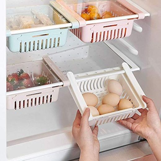 HapiLeap Frigoríficos Organizadores de Cajones - Caja de Almacenamiento del Refrigerador Mantenga