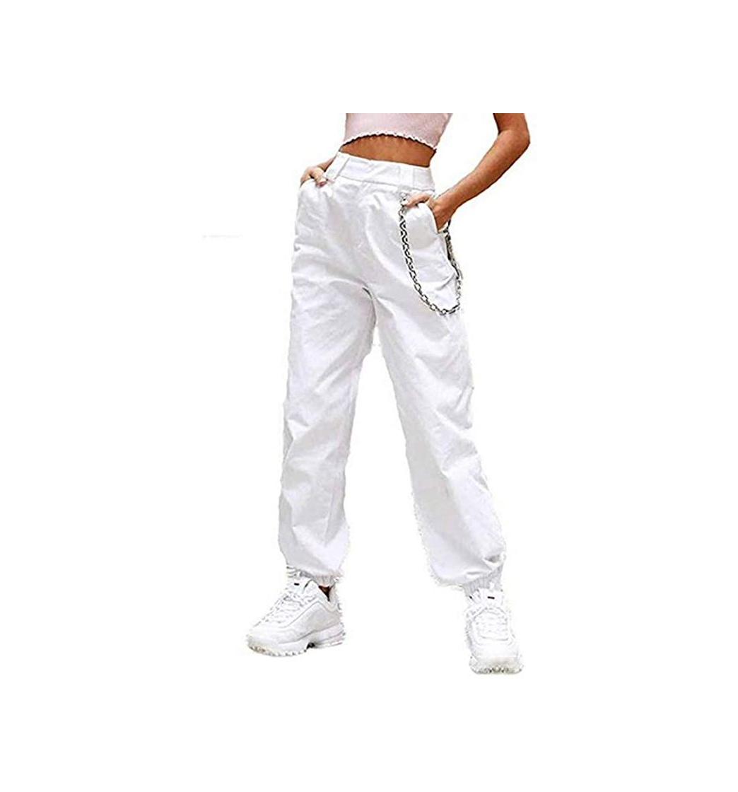 Social Mujer Pantalones Sueltos Deportivos Pantalones Casuales de Mujer Pantalones Cargo para Mujer Pantalones Largos de Cintura Alta de Moda para Baile Hip Hop Ocio Deportes al Aire Libre