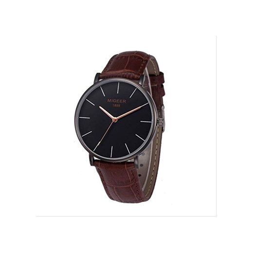 Reloj para Hombre De Cuero Business Simple Simple Temperament Belt Watch Relogios De Homem Bronce