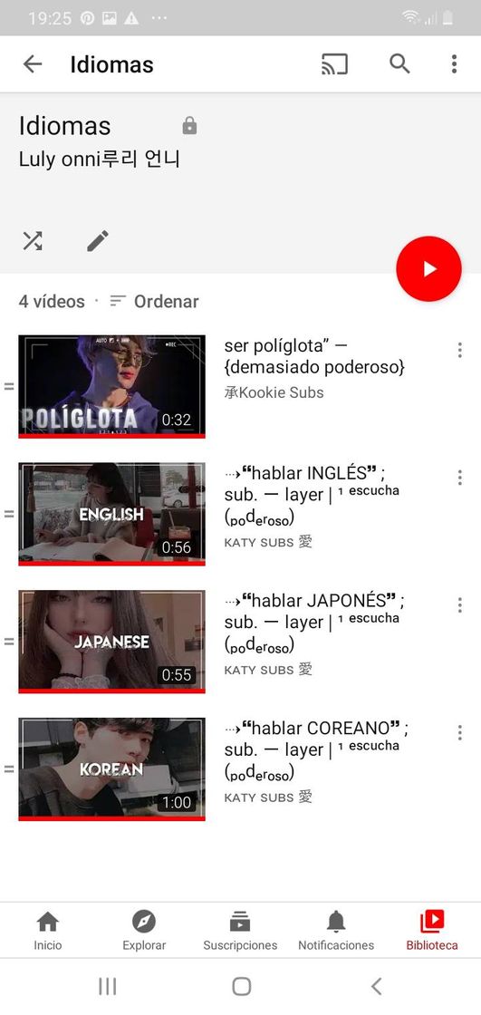 Moda Mi playlist de idiomas bebes