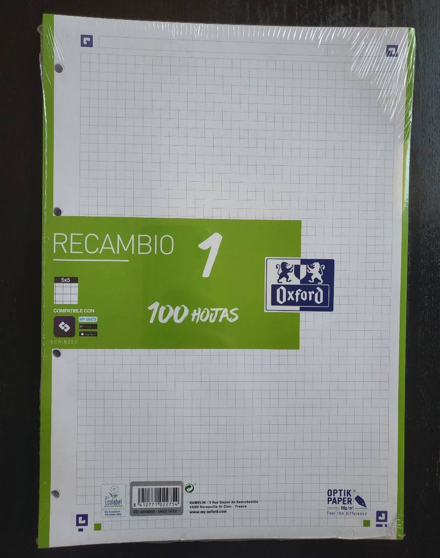 Productos Recambio Oxford A4